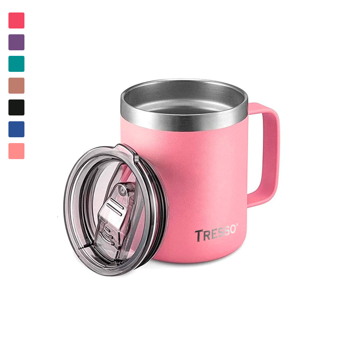 Taza de Acero Inoxidable con Tapa 350ml