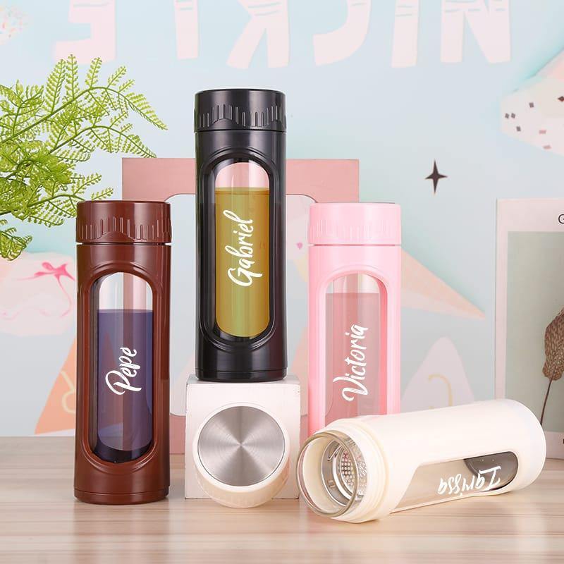 Botella de Vidrio con Infusor para Té