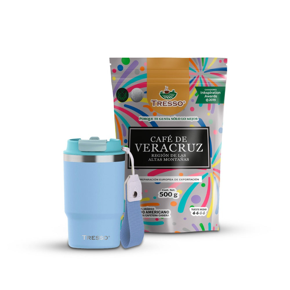 Travel coffee kit with thermos
