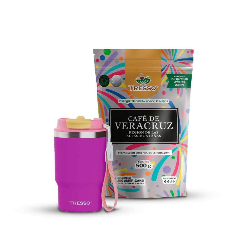 Travel coffee kit with thermos