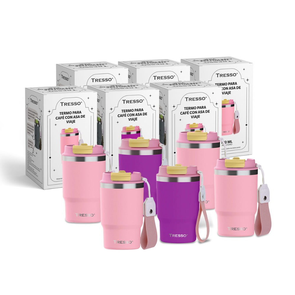6 pack stainless steel thermos with travel handle