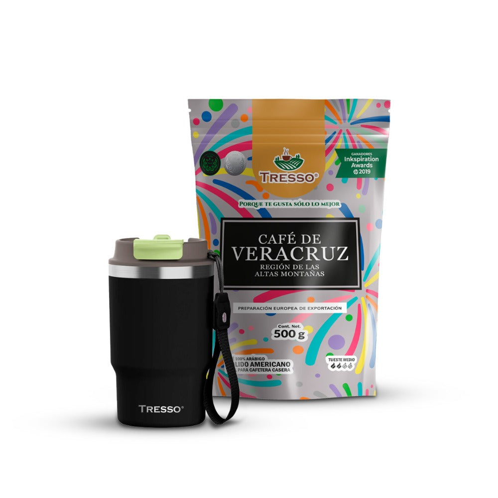 Travel coffee kit with thermos