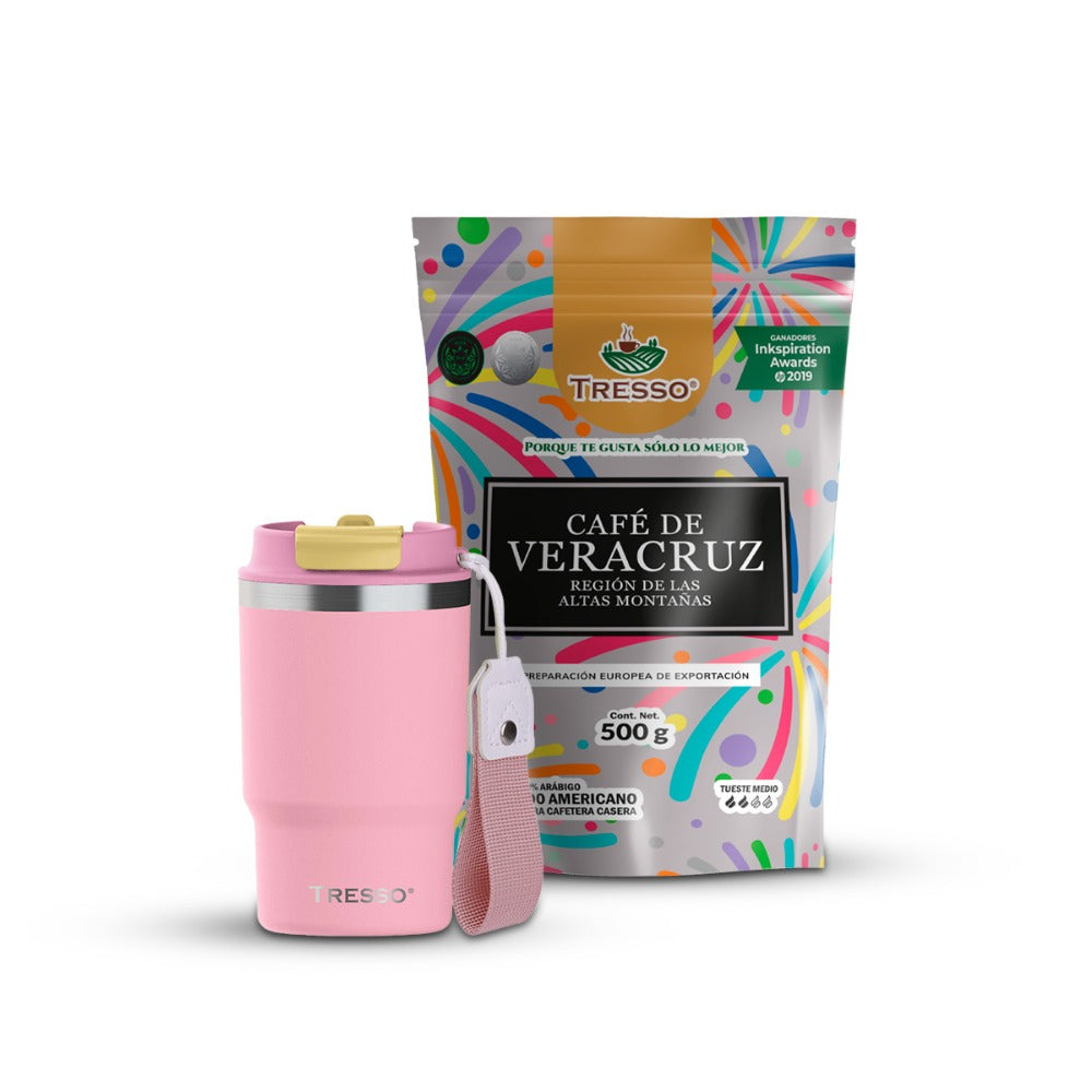 Travel coffee kit with thermos