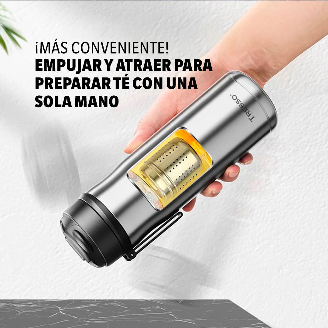 Botella de acero inoxidable 600ml con filtro magnético para té - TRESSO®