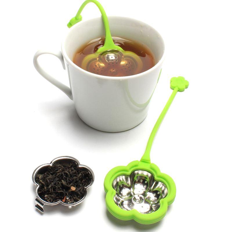 Infusor en forma de flor de acero inoxidable y silicona para té - TRESSO®
