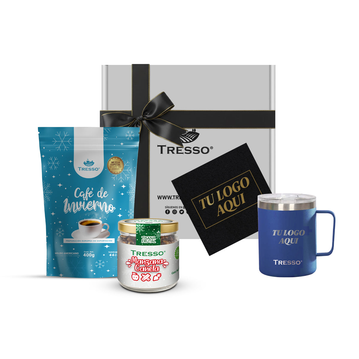 Special gift with steel cup and herbal tea