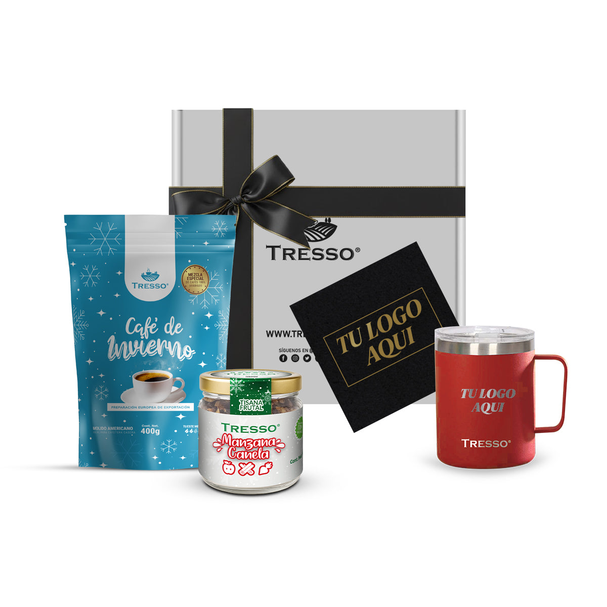 Special gift with steel cup and herbal tea