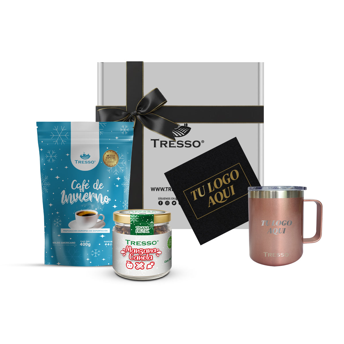 Special gift with steel cup and herbal tea