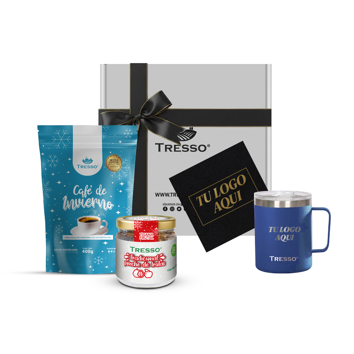 Special gift with steel cup and herbal tea