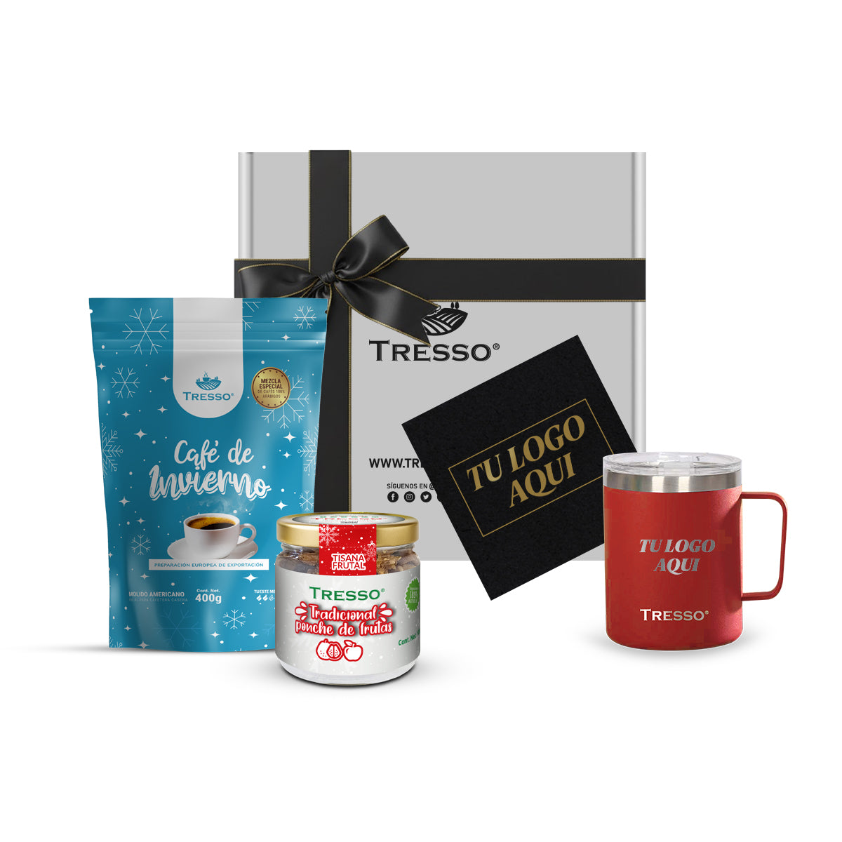 Special gift with steel cup and herbal tea