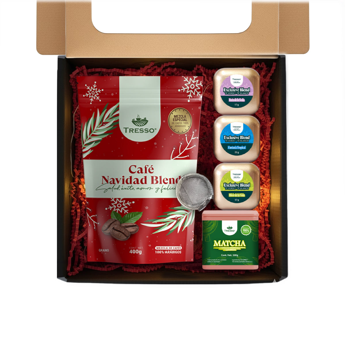 Regalo de café y tés exclusivos con luz led