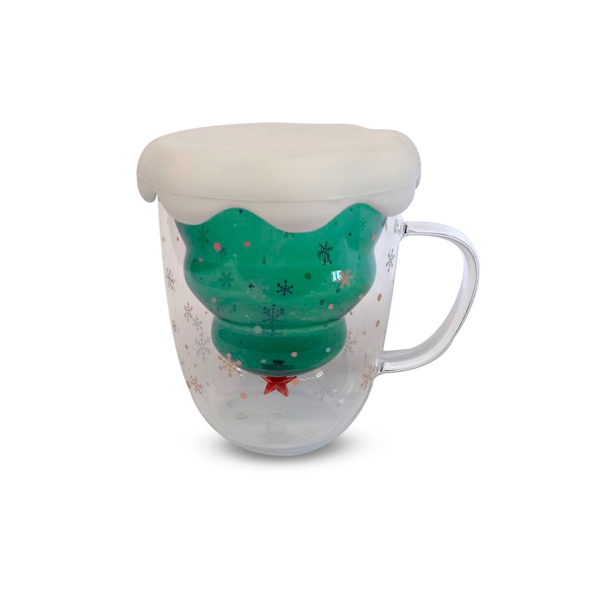 Taza de Vidrio de Doble Pared Navideña 250 ml - TRESSO®