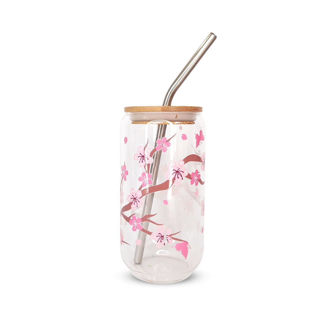 Pack 4 vasos de cristal sublimados diferentes diseños 320ml con popote