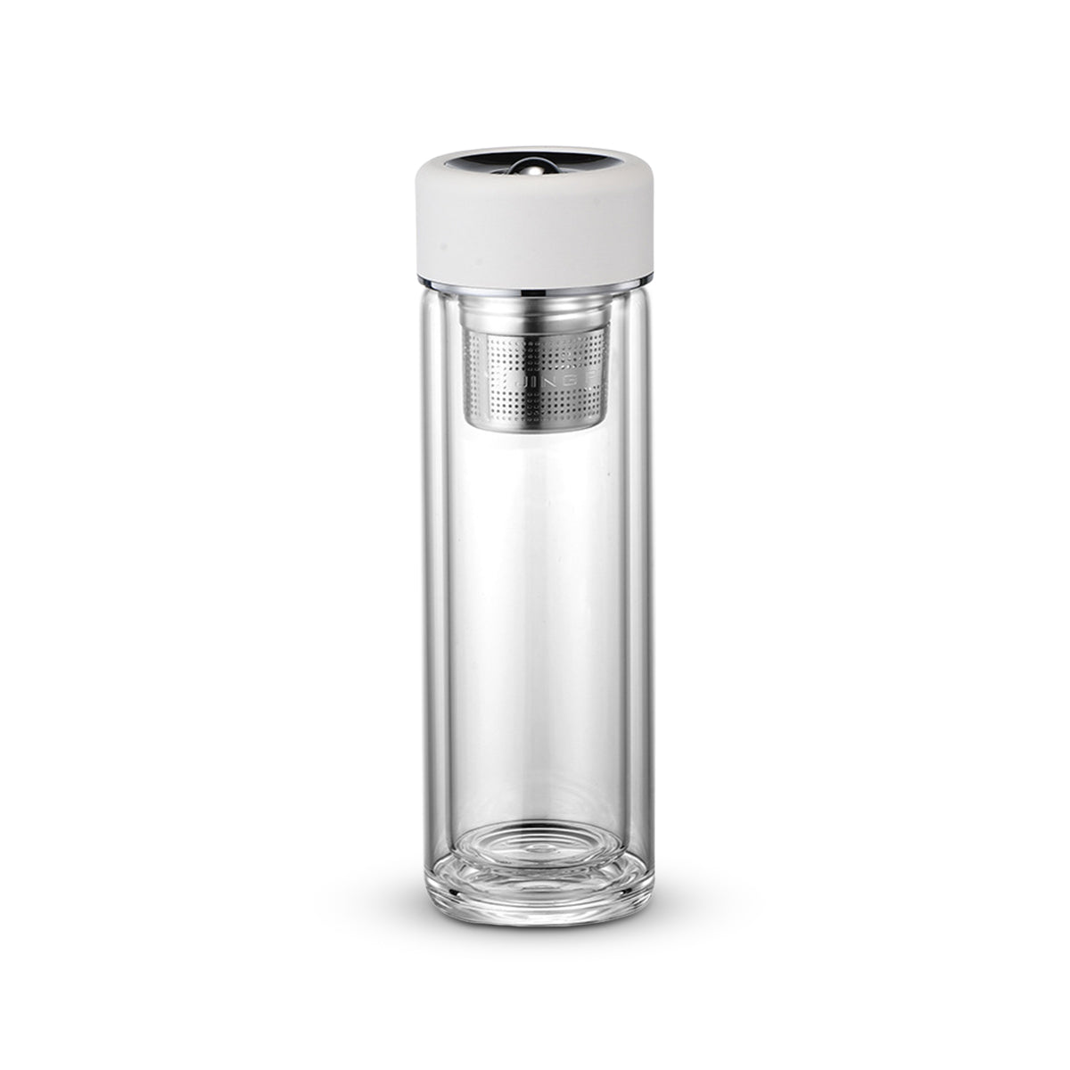 Botella de vidrio doble pared con infusor magnético 320ml