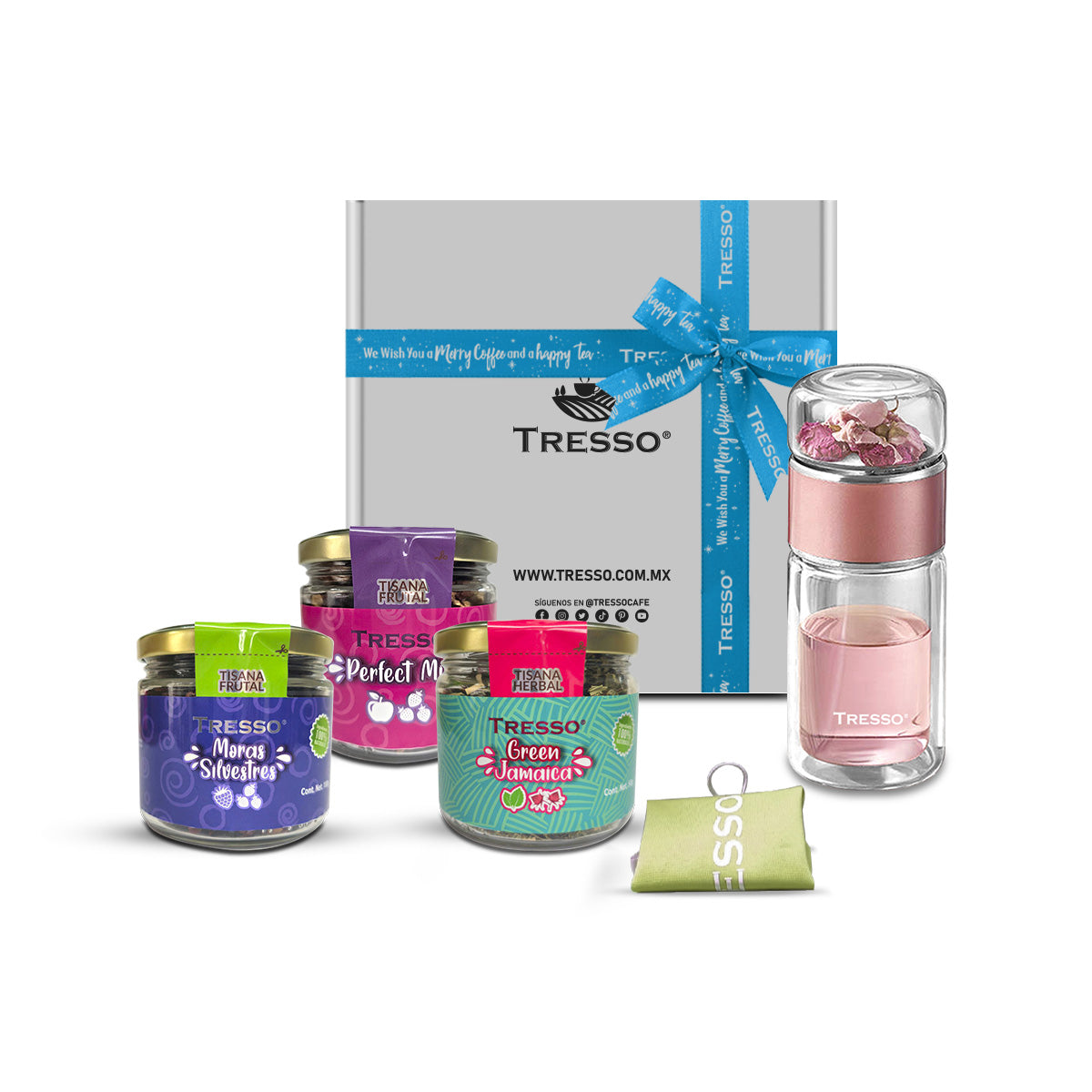 Gift bottle and 3 herbal teas