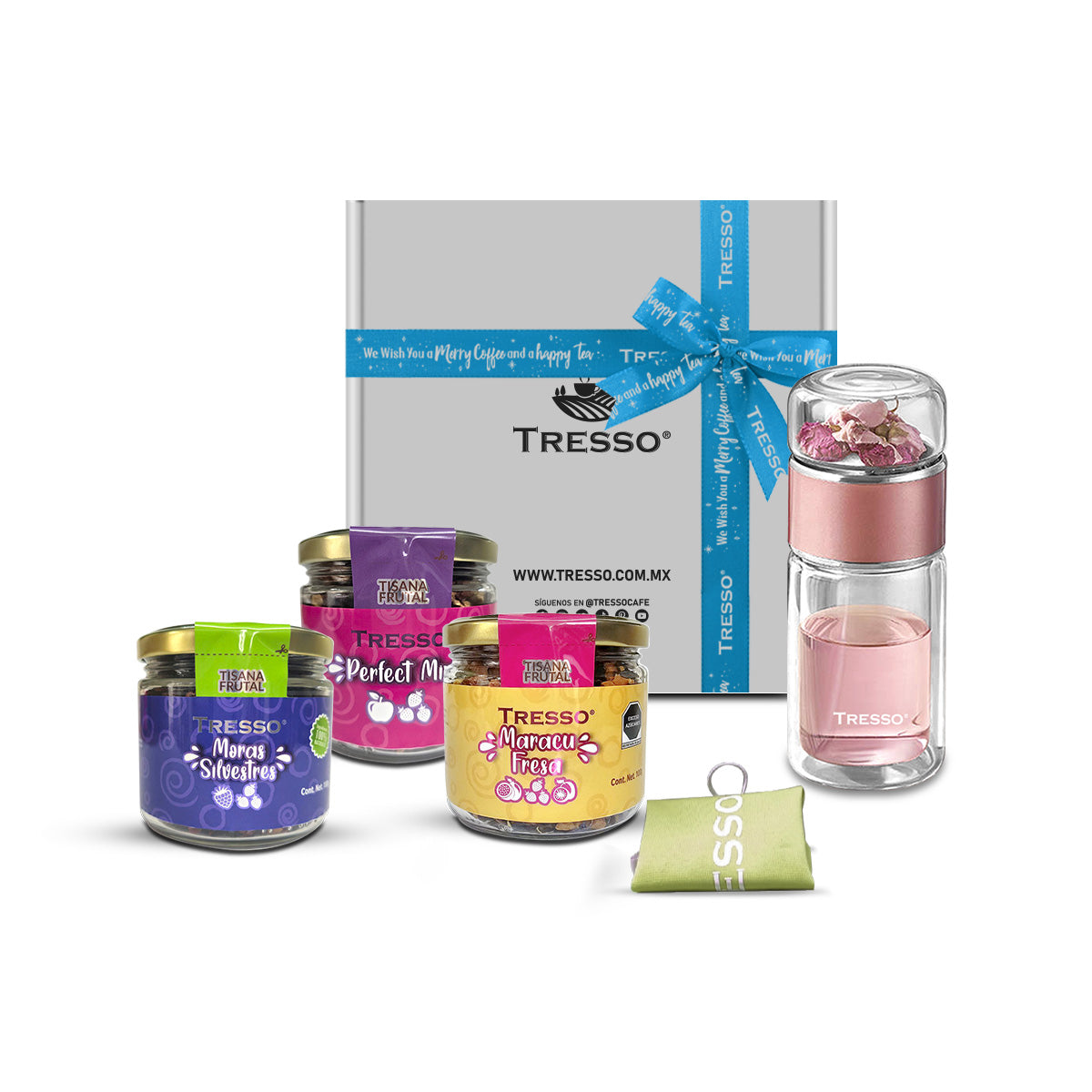 Gift bottle and 3 herbal teas