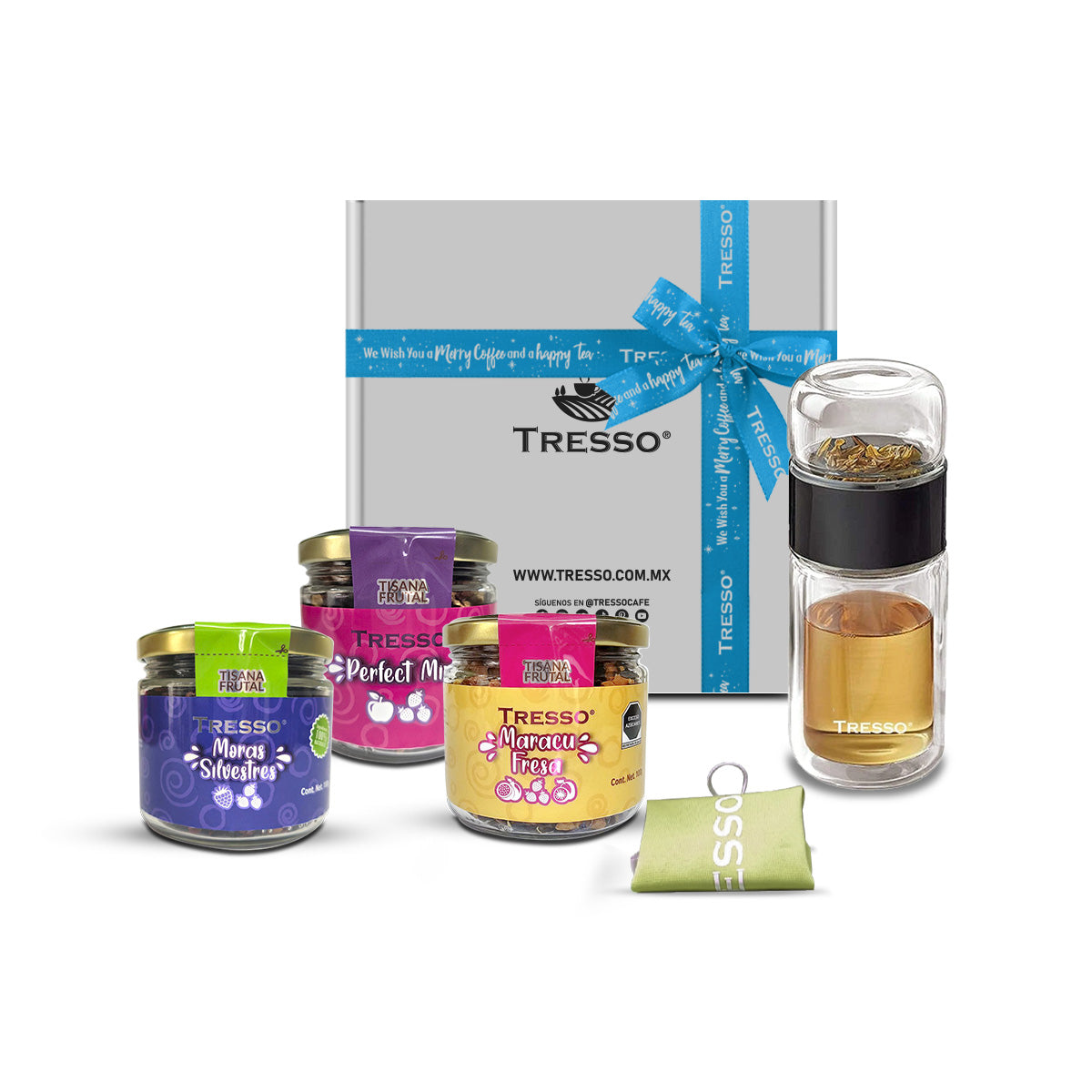 Gift bottle and 3 herbal teas