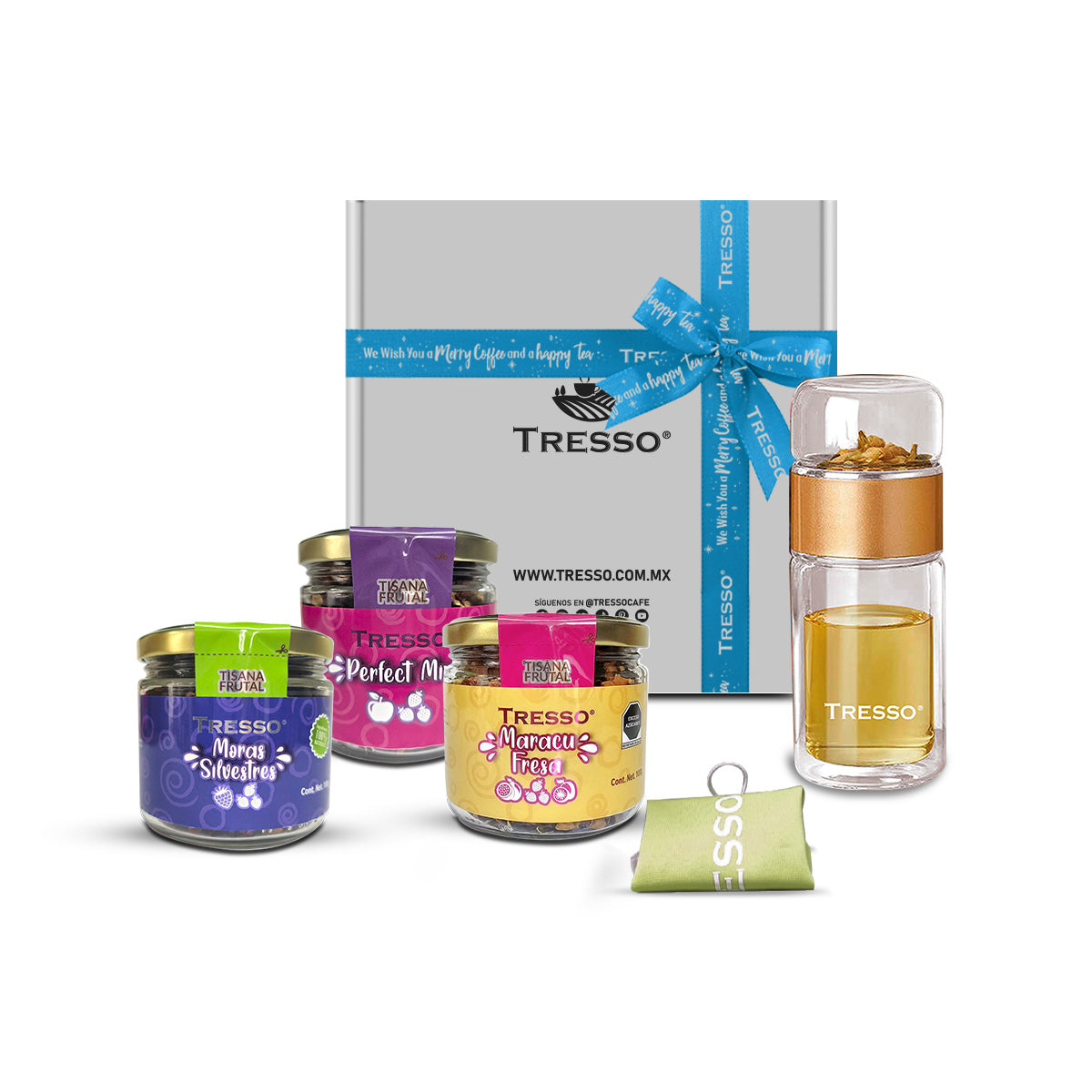 Gift bottle and 3 herbal teas