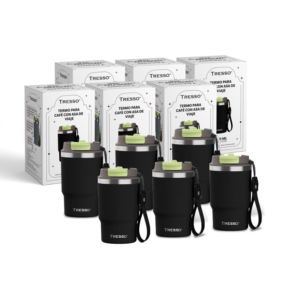 6 pack stainless steel thermos with travel handle