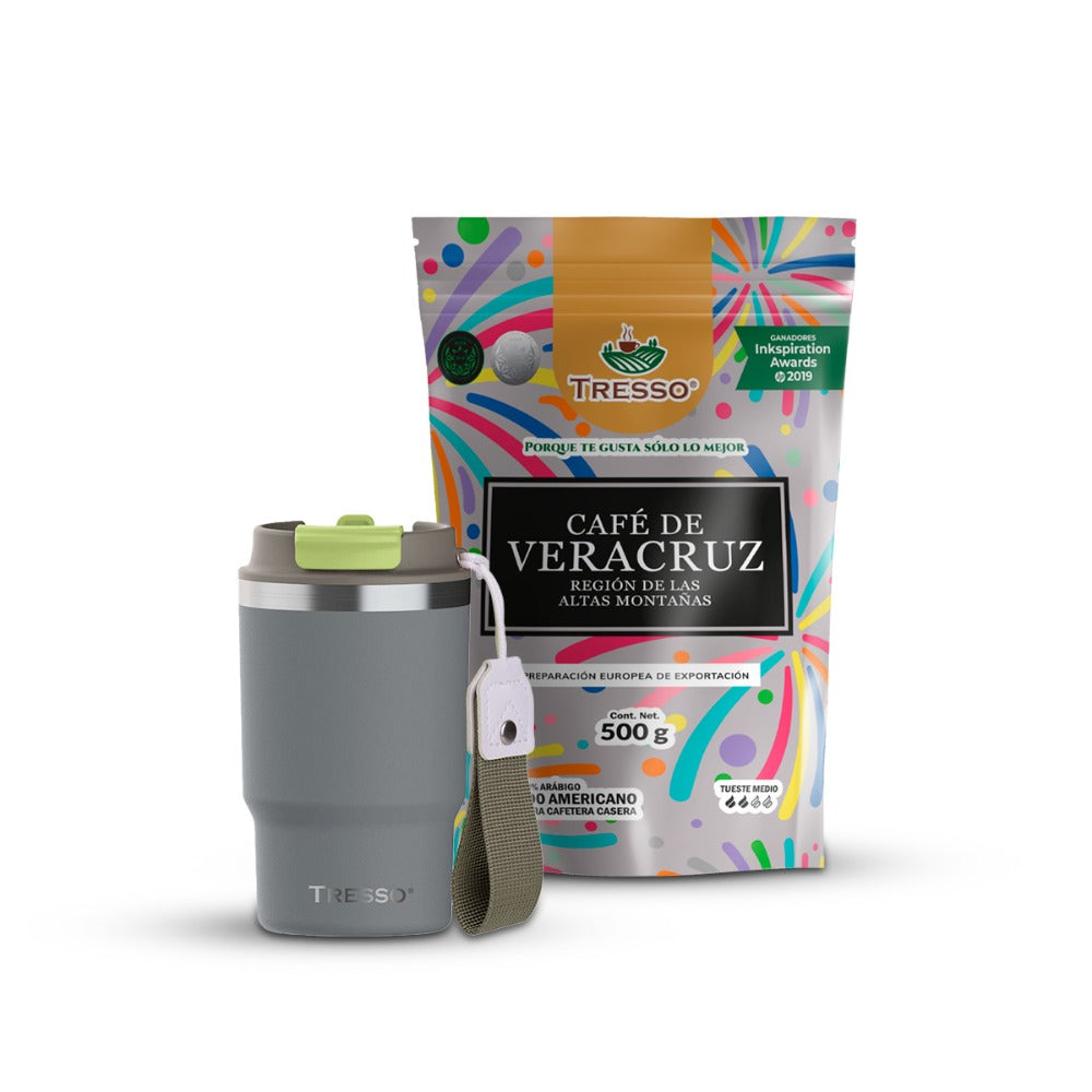 Travel coffee kit with thermos