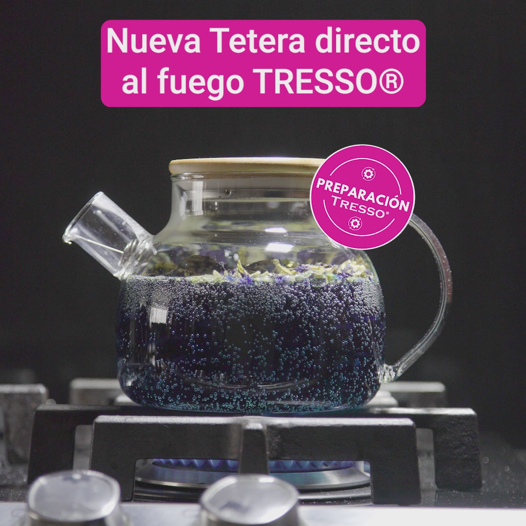 Tetera de Vidrio con Filtro de Acero Inoxidable 1 L