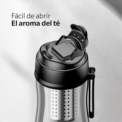 Botella de plástico libre de BPA con filtro magnético para té