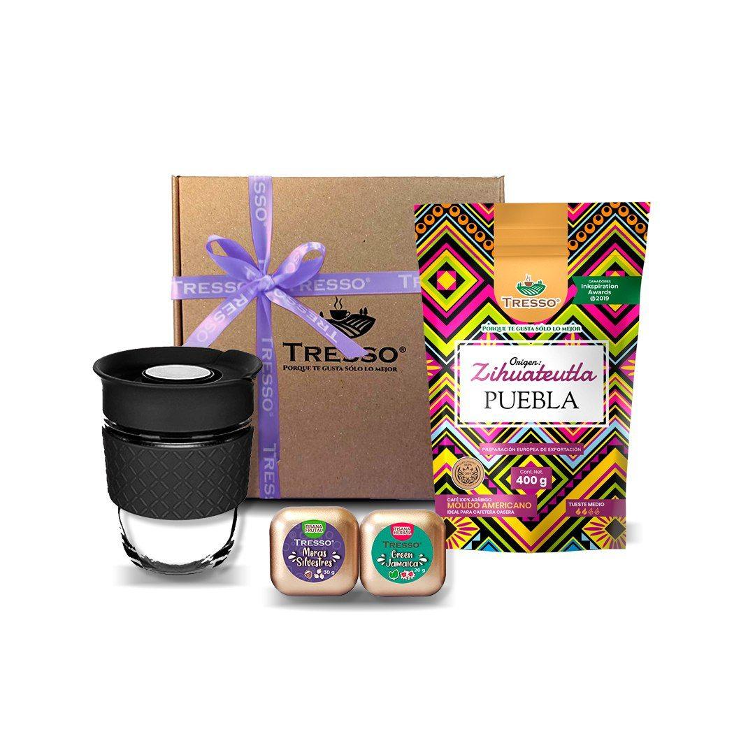 Coffee and Tea Kit TRESSO® Negro Café de la sierra norte de Puebla 400g 