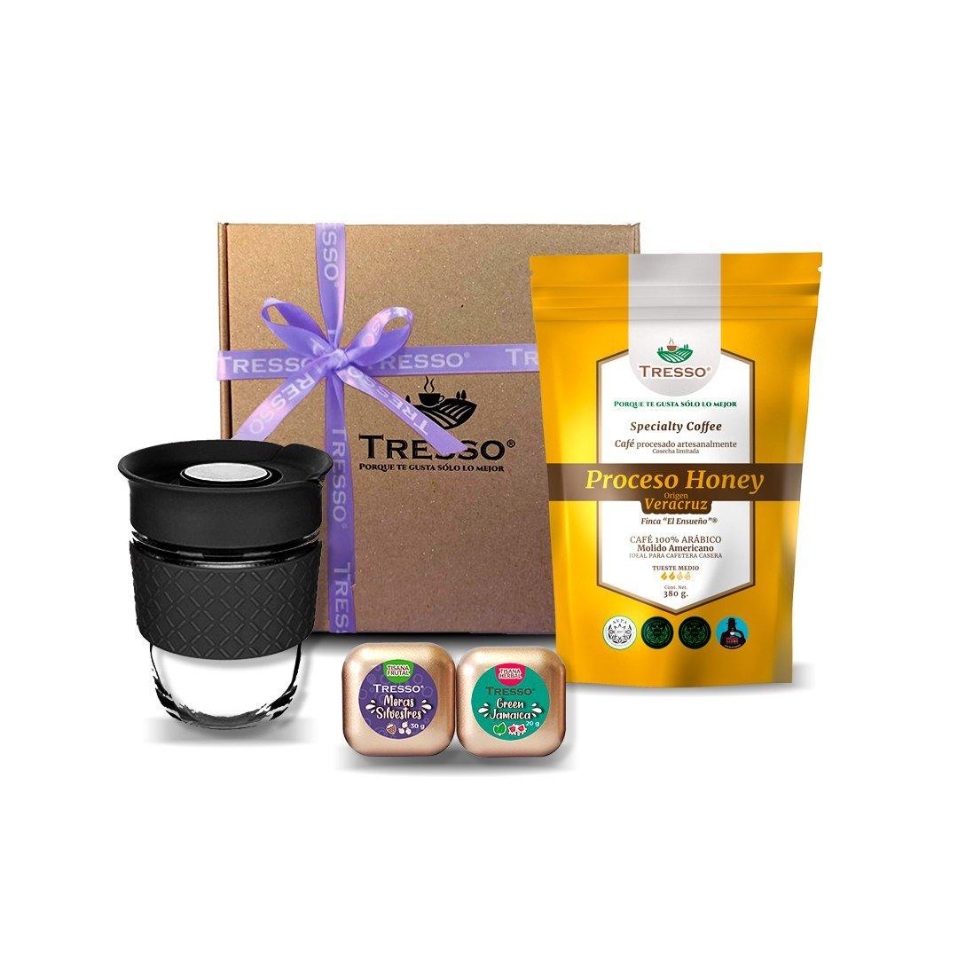 Coffee and Tea Kit TRESSO® Negro Café Honey 380g 