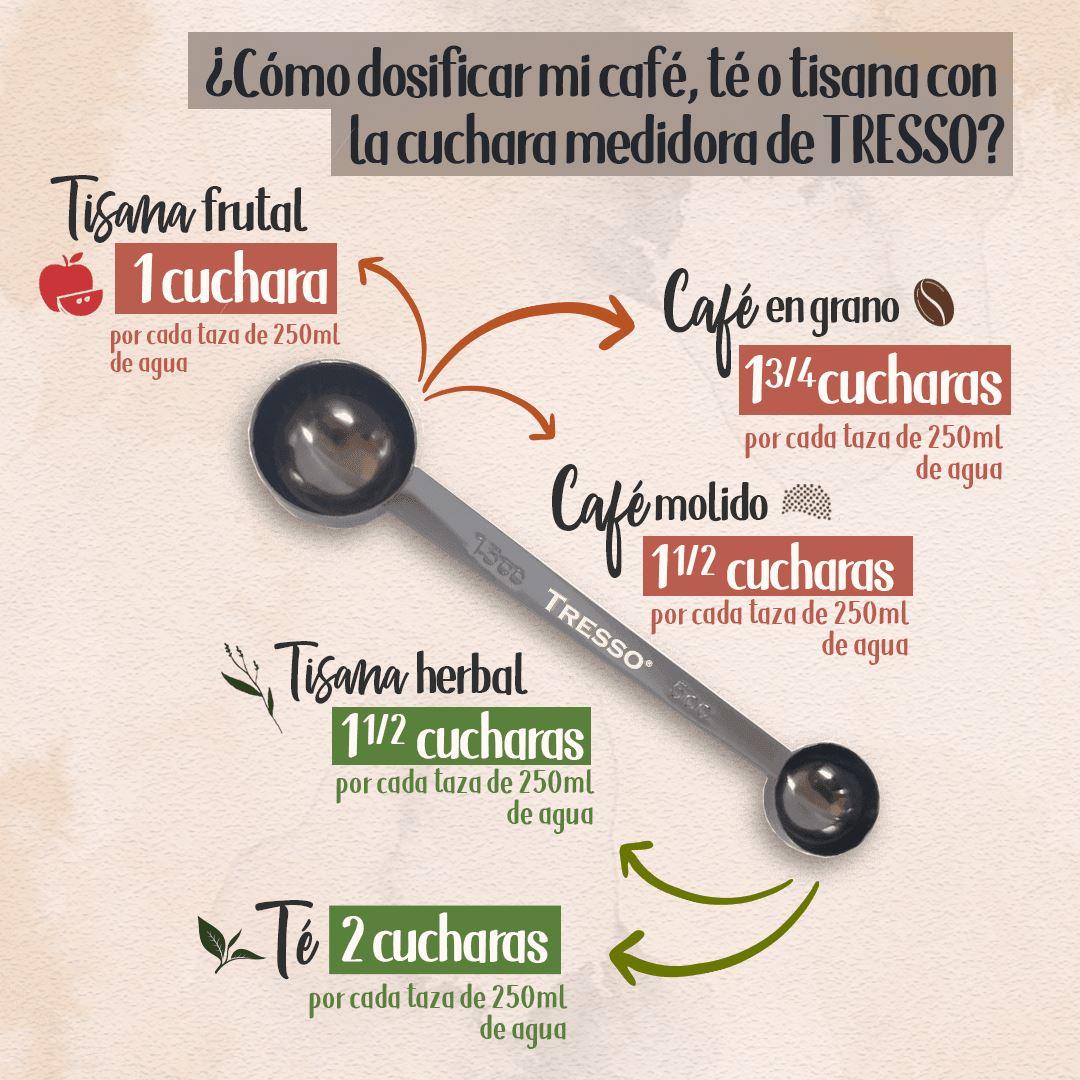 Cuchara Medidora de Café y Té Doble Extremo de Acero Inoxidable Para Café y Té Regalos TRESSO® 