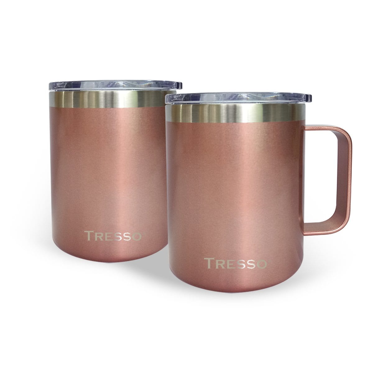 Set de 2 Tazas de Acero Inoxidable con Tapa