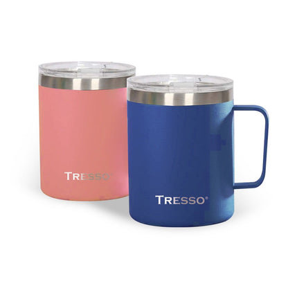 Set de 2 Tazas de Acero Inoxidable con Tapa