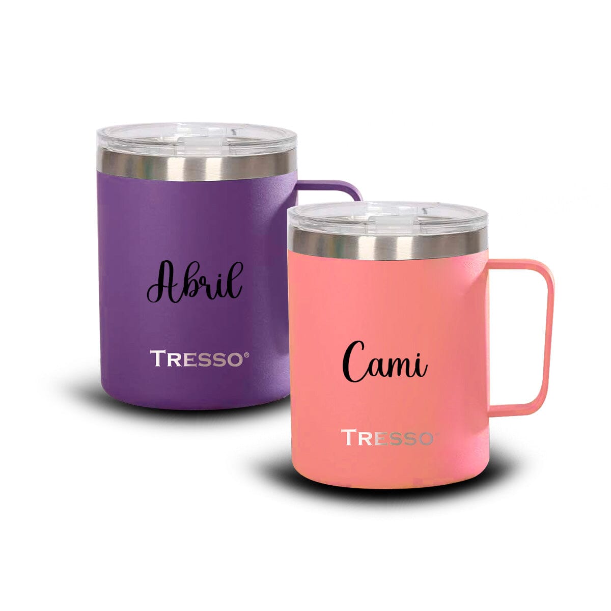 Set de 2 Tazas de Acero Inoxidable con Tapa