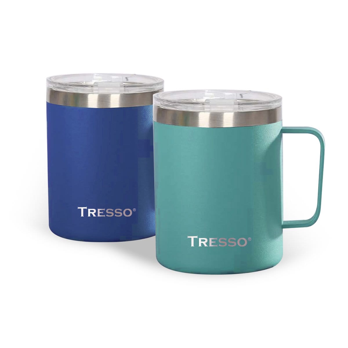 Set de 2 Tazas de Acero Inoxidable con Tapa