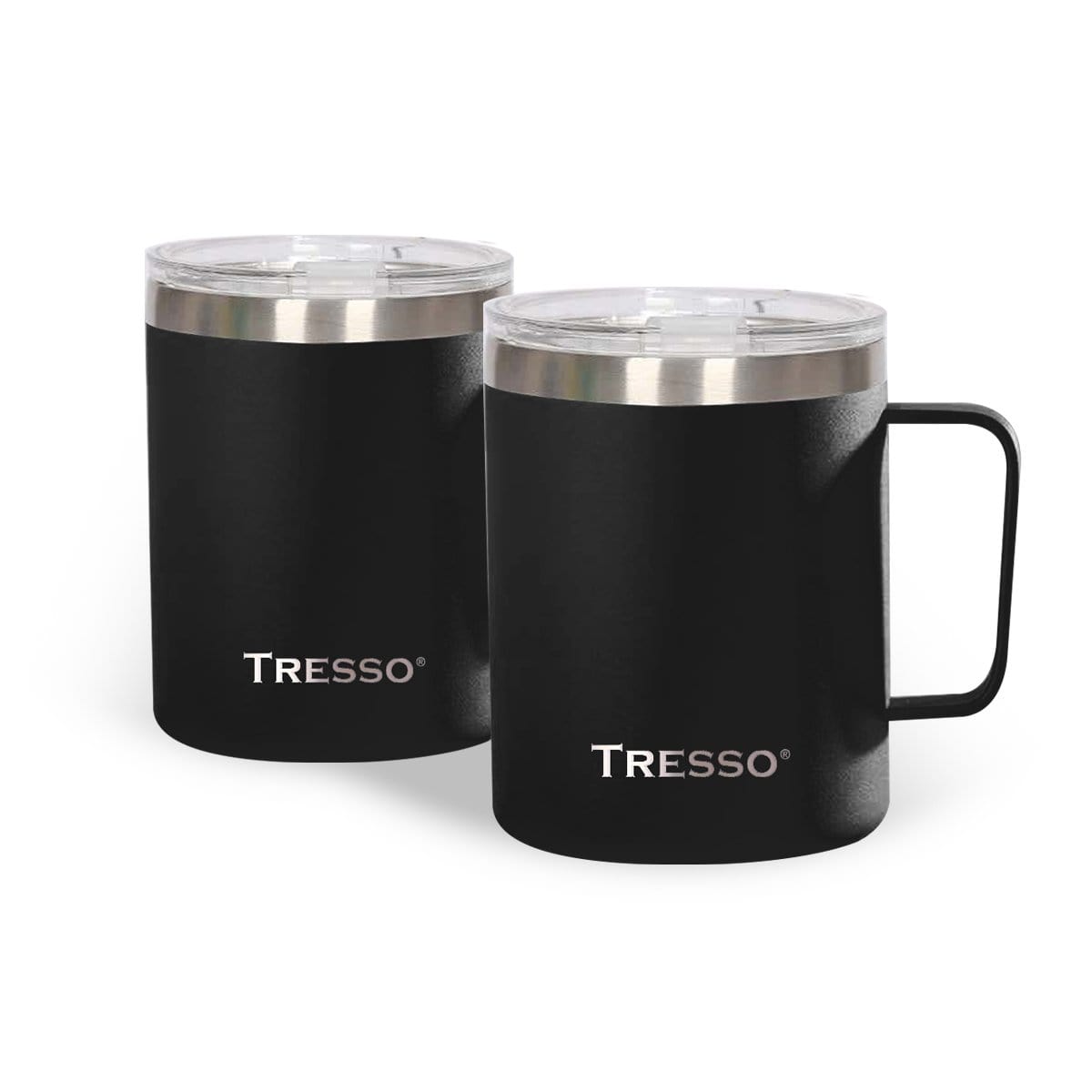 Set de 2 Tazas de Acero Inoxidable con Tapa