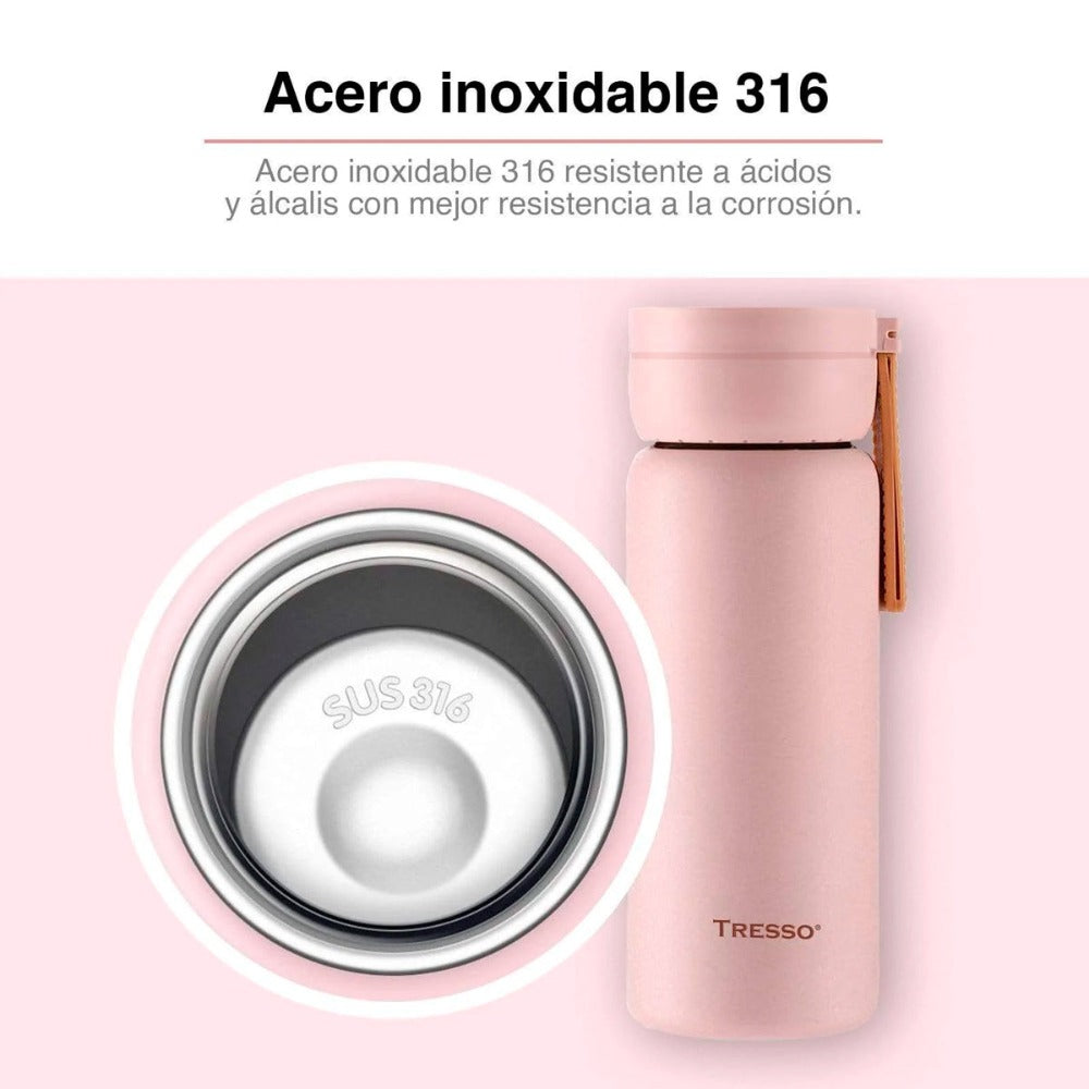 Stainless Steel Thermos with Infuser for Tisane 400ml