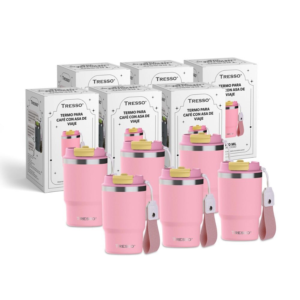 6 pack termo de acero inoxidable con asa de viaje - TRESSO®