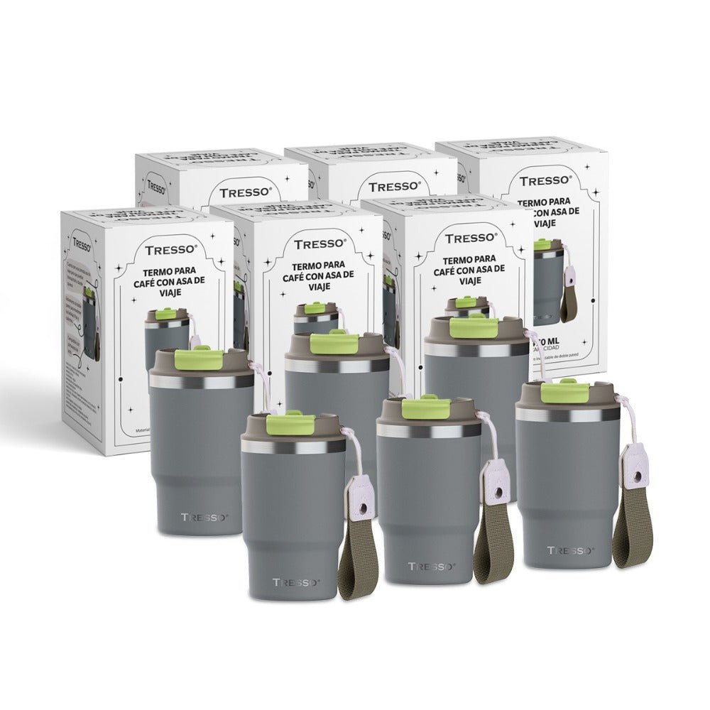 6 pack termo de acero inoxidable con asa de viaje - TRESSO®