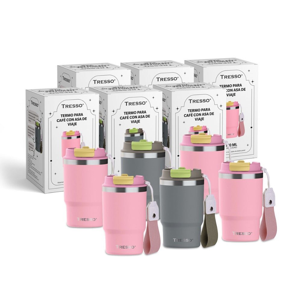 6 pack termo de acero inoxidable con asa de viaje - TRESSO®
