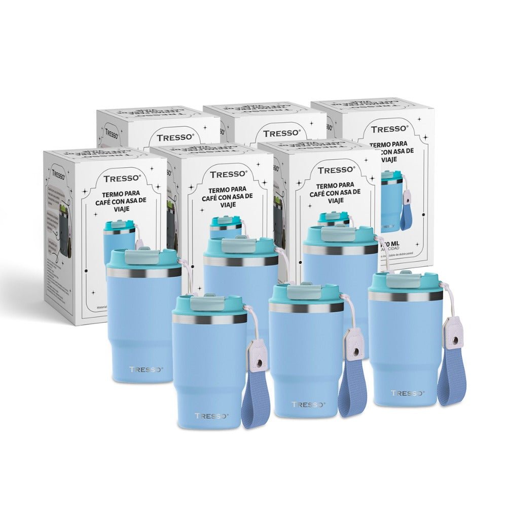 6 pack termo de acero inoxidable con asa de viaje - TRESSO®