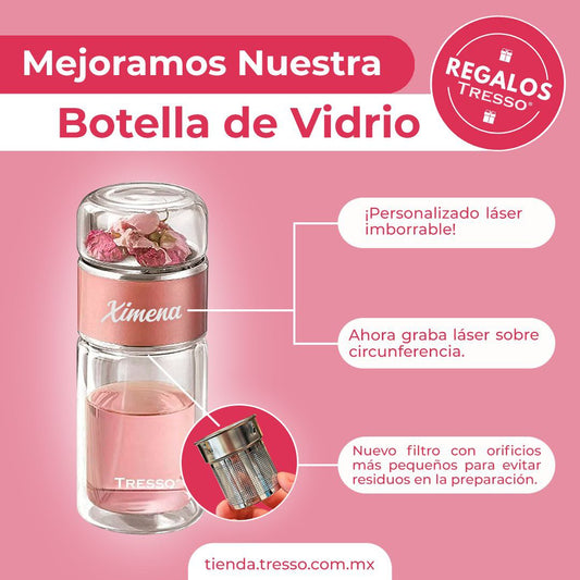 Botella Doble Pared Con Infusor Para Tisana - TRESSO® 