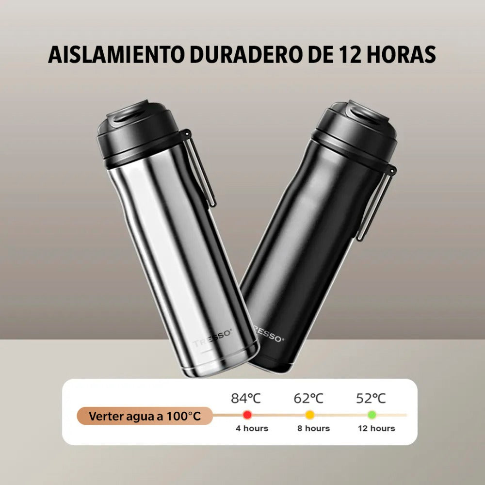Botella de acero inoxidable 600ml con filtro magnético para té - TRESSO® 