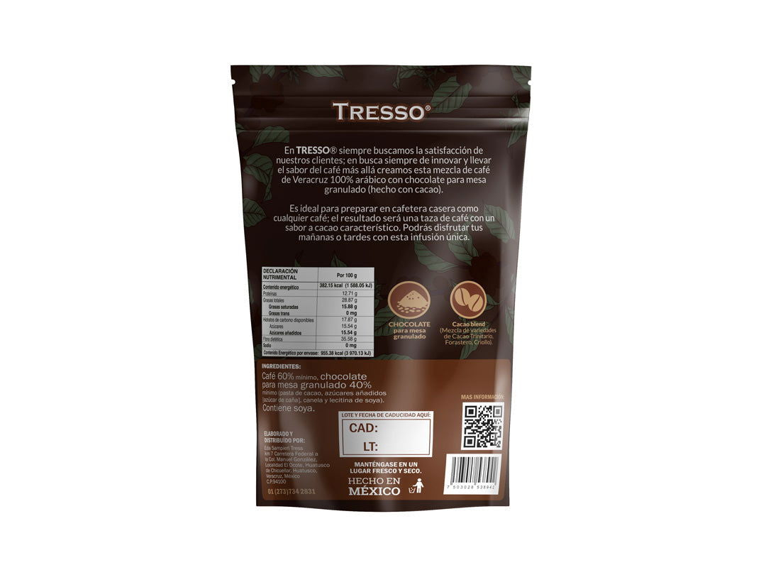 Café Veracruz con Chocolate para mesa granulado 250 g - TRESSO® 
