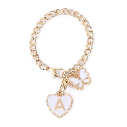 Dije de Letras A - Z  Rosa y Blanca Decorativo,  para Termo - TRESSO® 