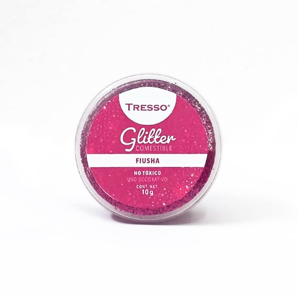 Glitter comestible color fiusha 10g - TRESSO® 