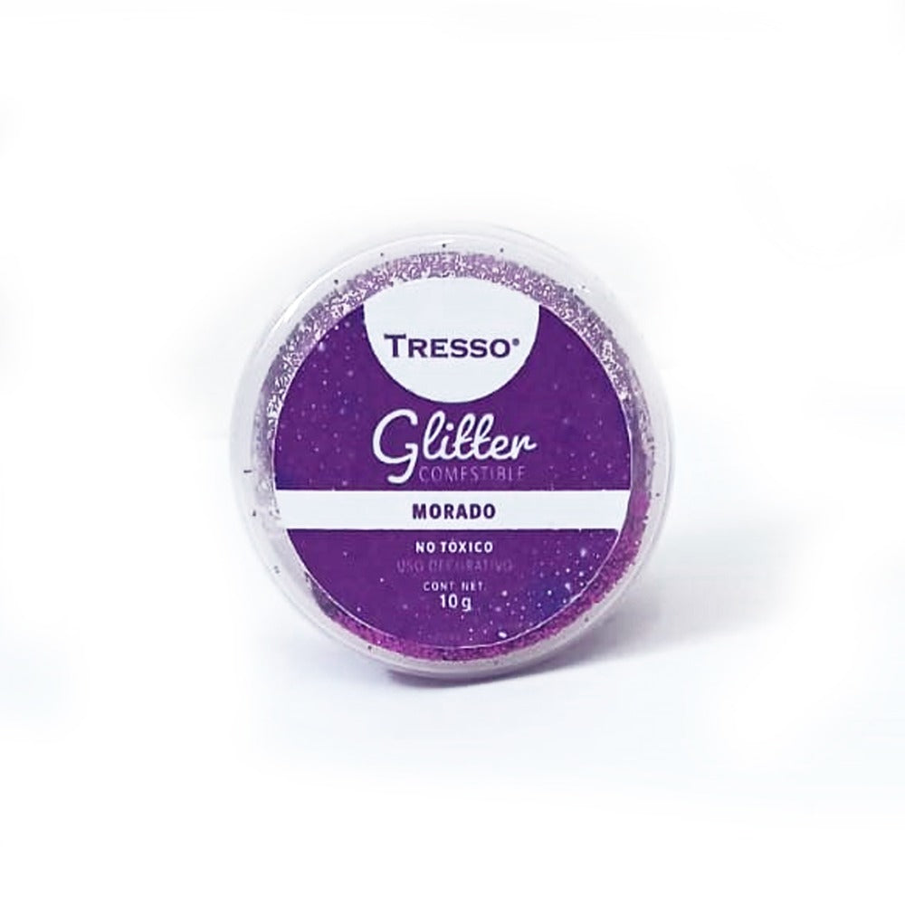 Glitter comestible color morado 10g - TRESSO® 