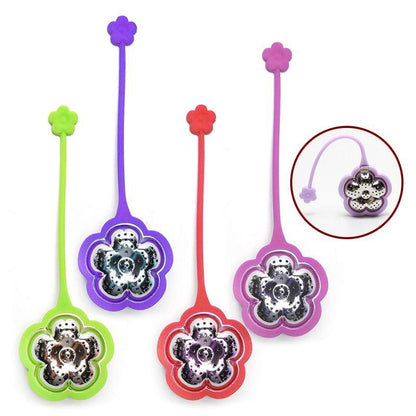 Infusor en forma de flor de acero inoxidable y silicona para té - TRESSO® 