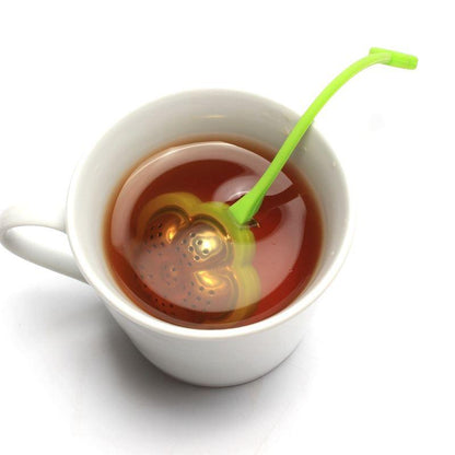Infusor en forma de flor de acero inoxidable y silicona para té - TRESSO® 