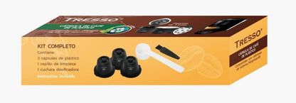 Kit de 3 Cápsulas de Café de Plástico Reutilizables Compatibles Con Cafeteras de Sistema NESPRESSO® - TRESSO® 