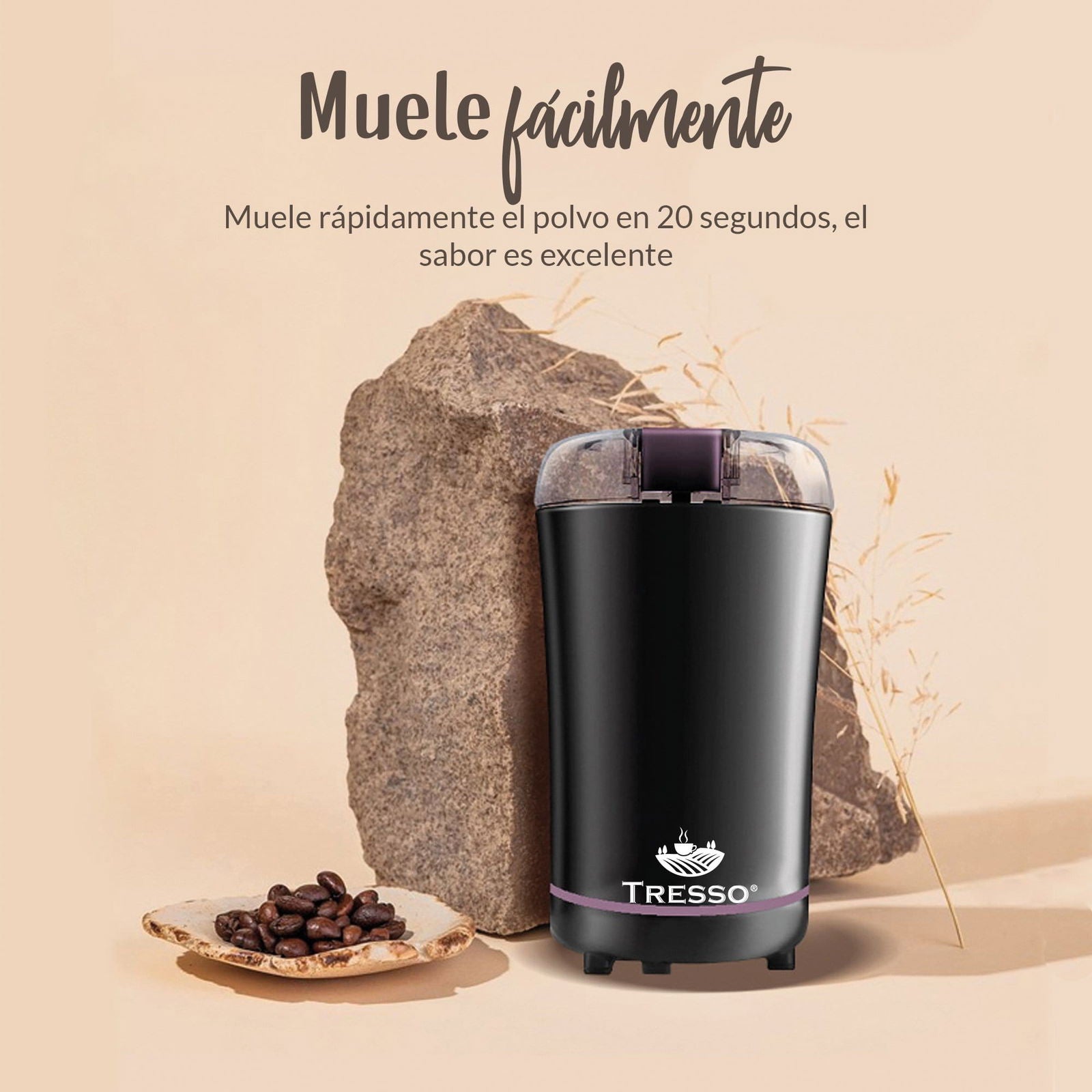 Molino Eléctrico de Acero Inoxidable 50 g - TRESSO® 