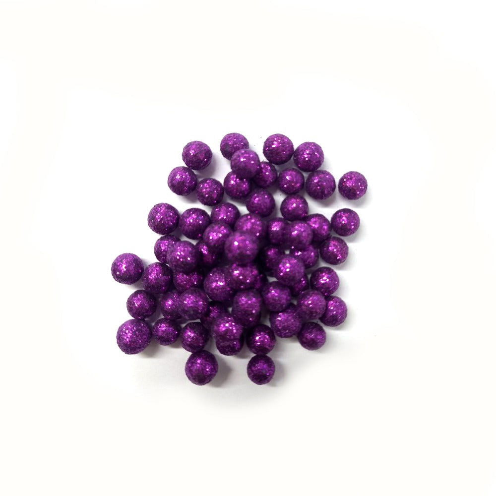 Perlas de azúcar comestibles decorativas grandes color morado fuerte 70g - TRESSO® 